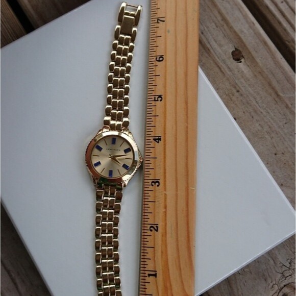 Anne Klein Gold-Tone with Crystal blue dial Watch - Picture 6 of 9